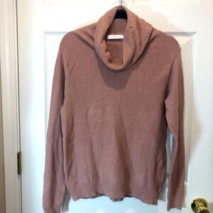 Jon & Anna Contemporary pink cowl neck long sleeve sweater size large